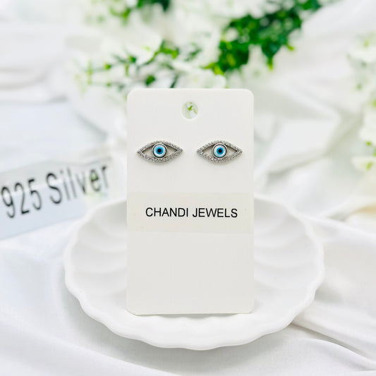 Evil Eye 925 Sterling Silver Earrings ERW24