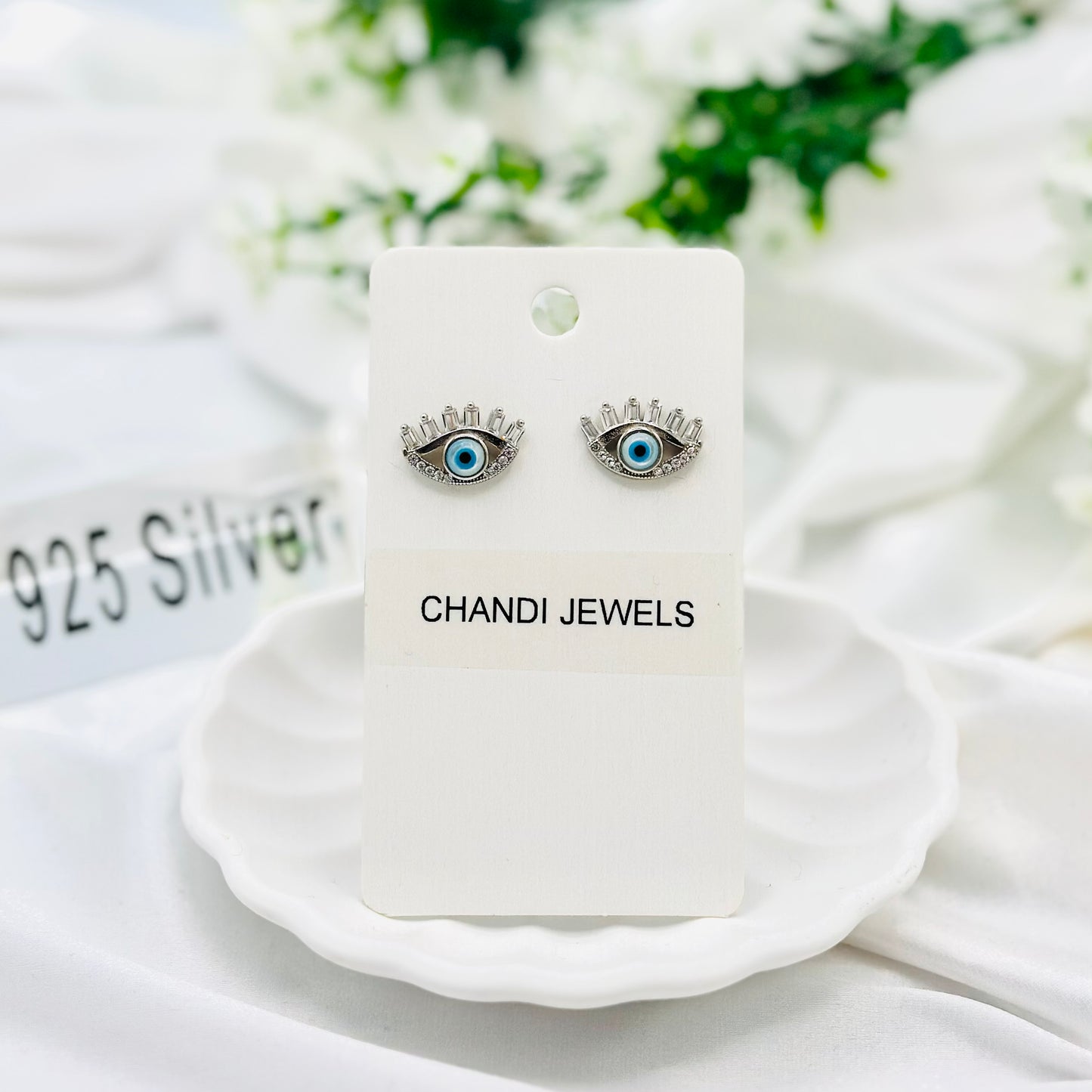 Evileye Lash Stud 925 Sterling Silver Earrings ERW28
