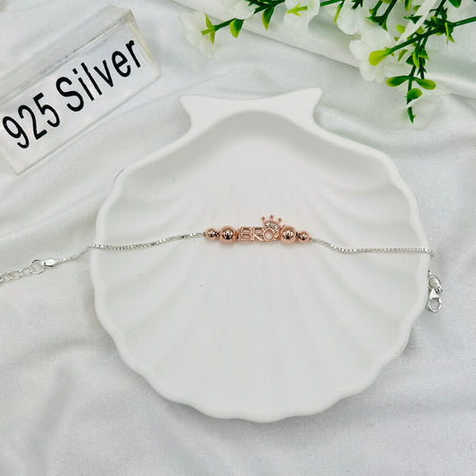 Bro Crown 925 Silver Rakhi MRI38