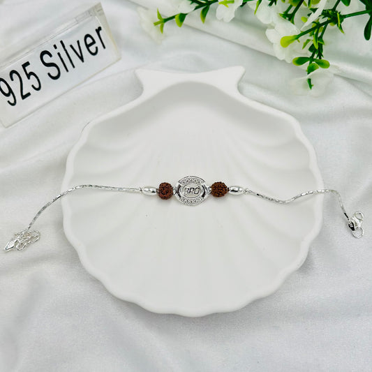 Bro Rudraksh 925 Silver Rakhi MRI41