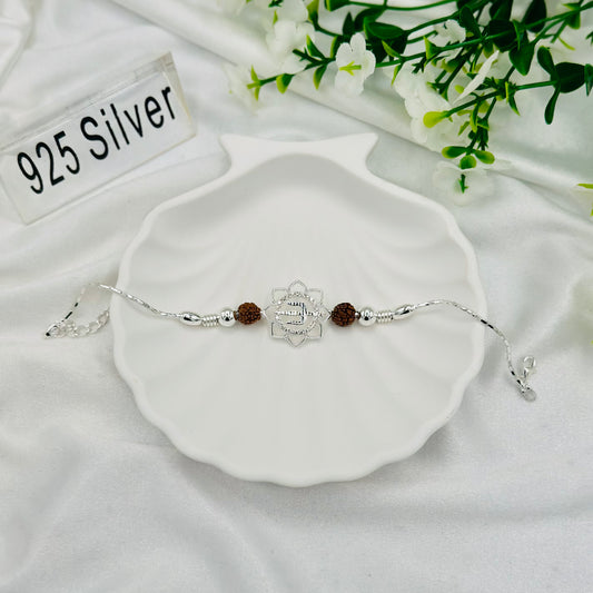 Shivji Trishul 925 Silver Rakhi MRI45