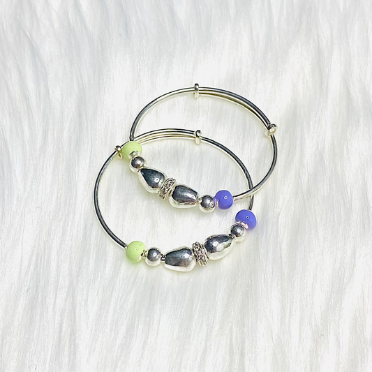 Baby 925 Sterling Silver Beaded Adjustable Bracelet BKS03