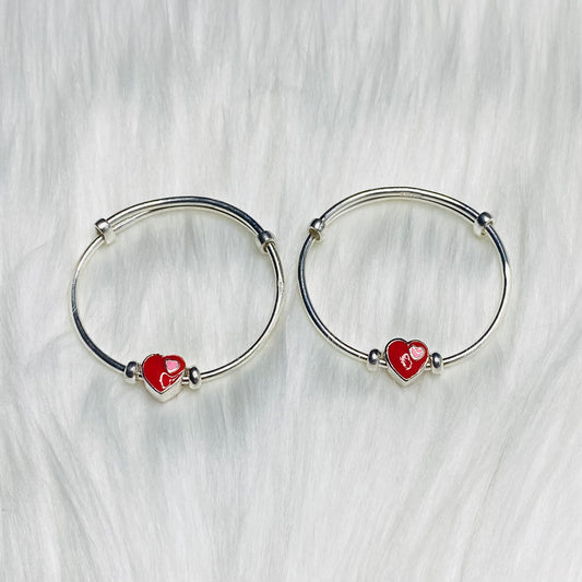 Baby Pure Silver Adjustable Bracelet For Girls BKP01