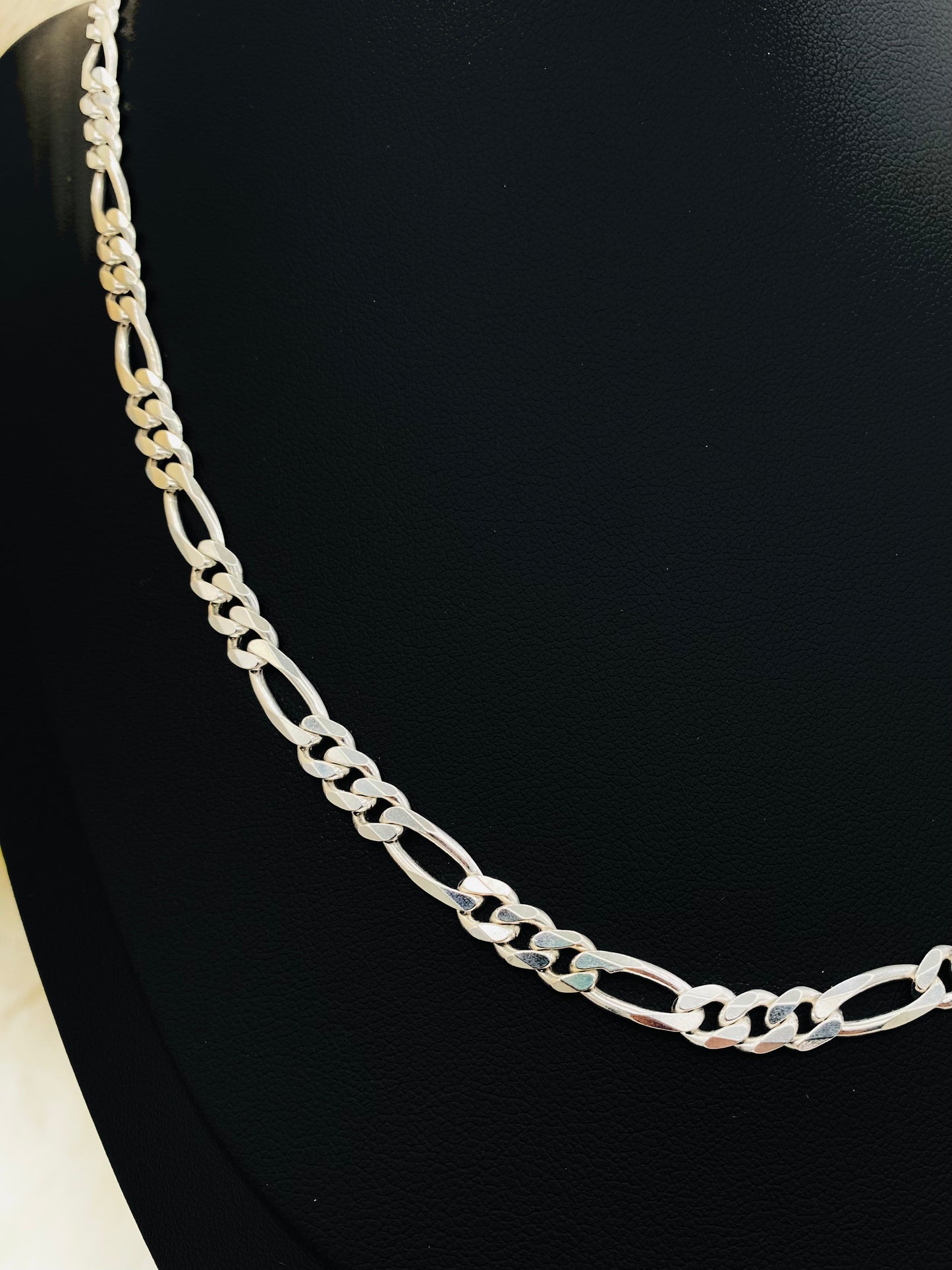 Mens Silver FIGARO Chain MCP01