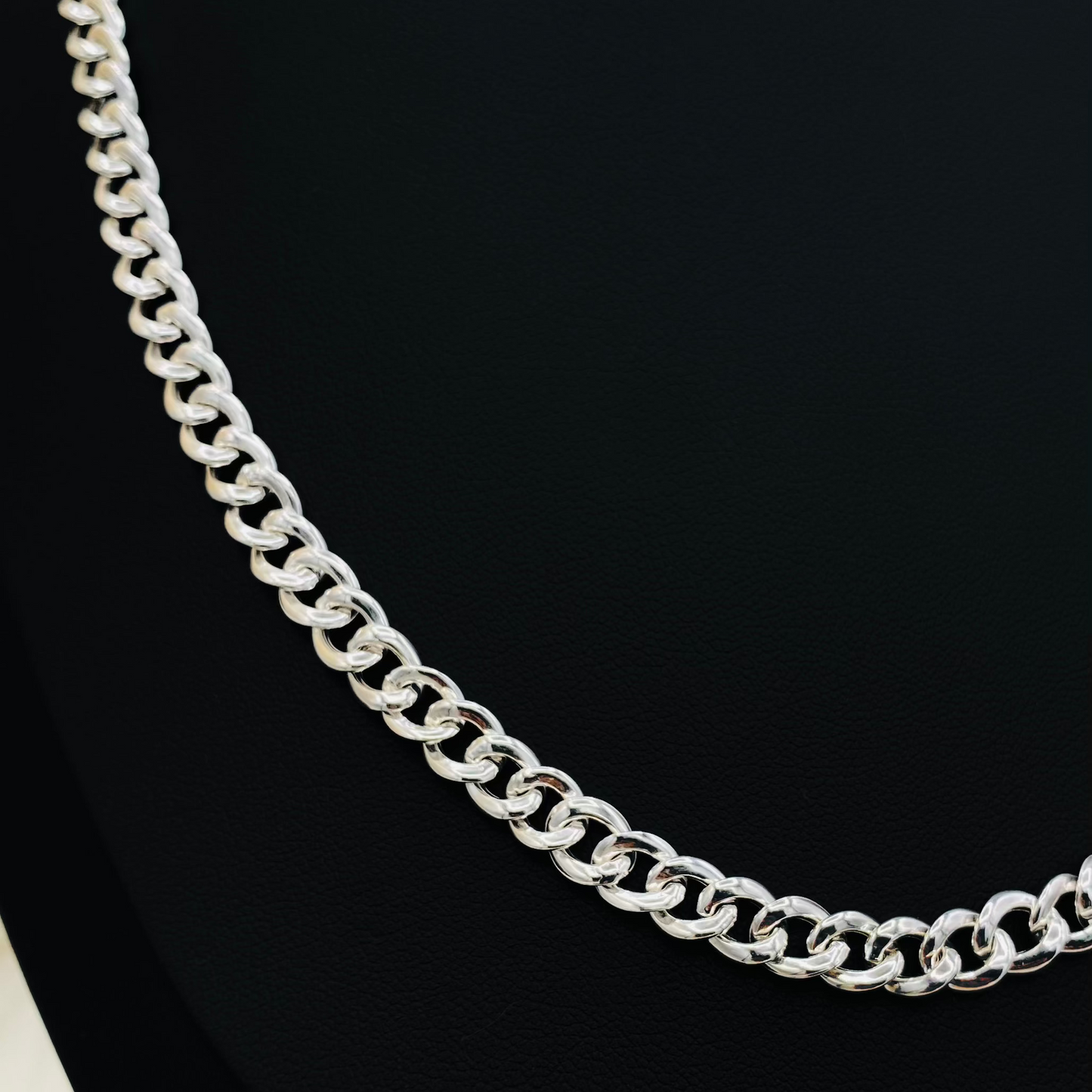 Mens double Curb chain in Sterling Silver MCH02