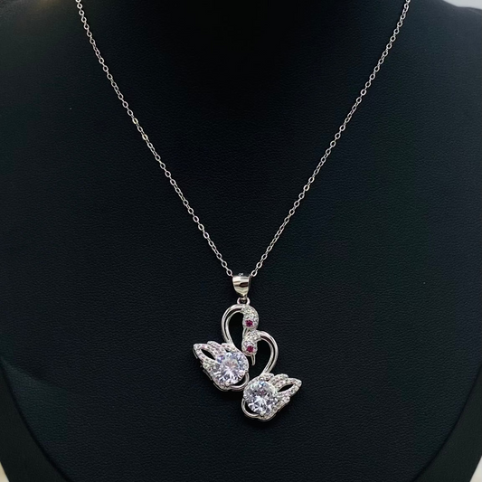Love Swan Silver Necklace WNI014