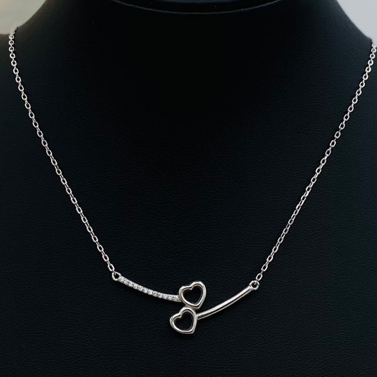 Love Hearts Silver Necklace WNI024