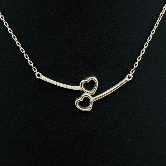 Love Hearts Silver Necklace WNI024