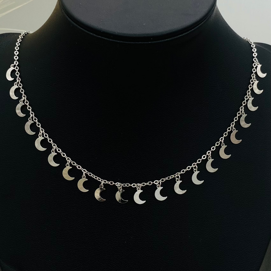 Infinite Moon Silver Necklace WNI029