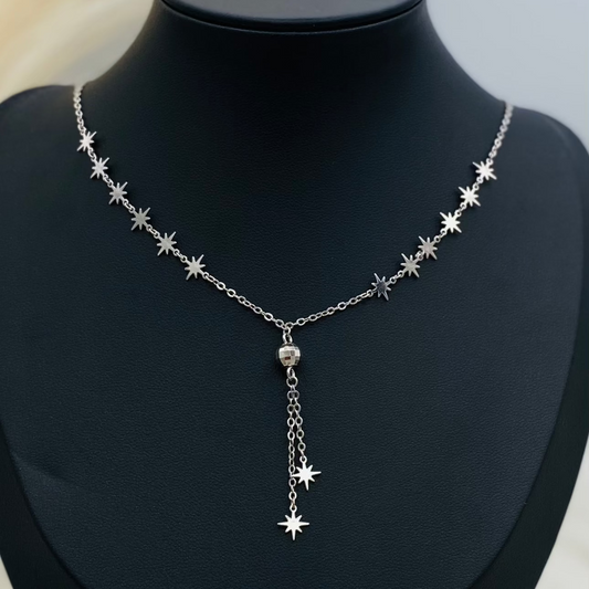 Galaxy Stars Silver Necklace WNI028