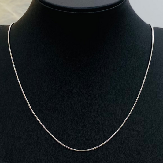 Women Round Snake Silver Chain WCS01