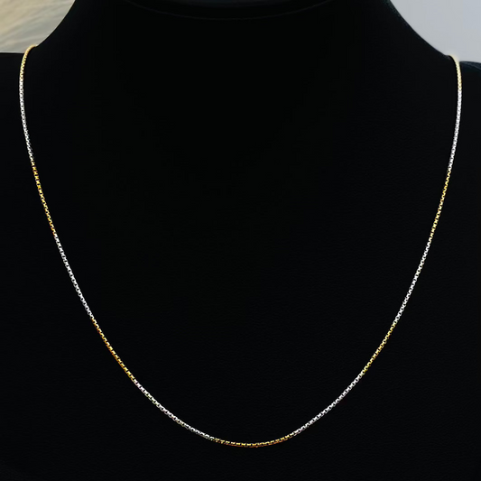 Womens Snake Silver Chain (Gold Polish) WCG01