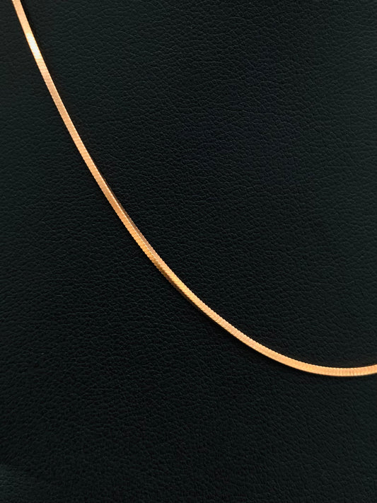 Women Rosegold Flat Snake Silver Chain WCR01