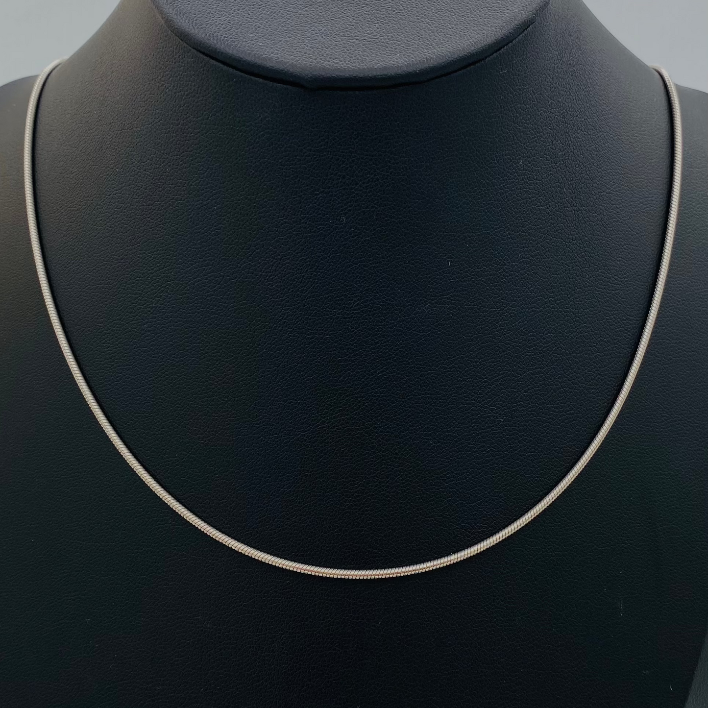 Women Round Thick Snake Silver Chain WCS09