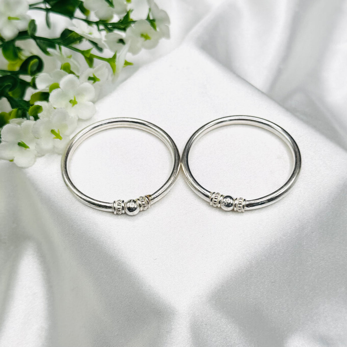 Newborn Openable Bangle in Pure Silver BKS48