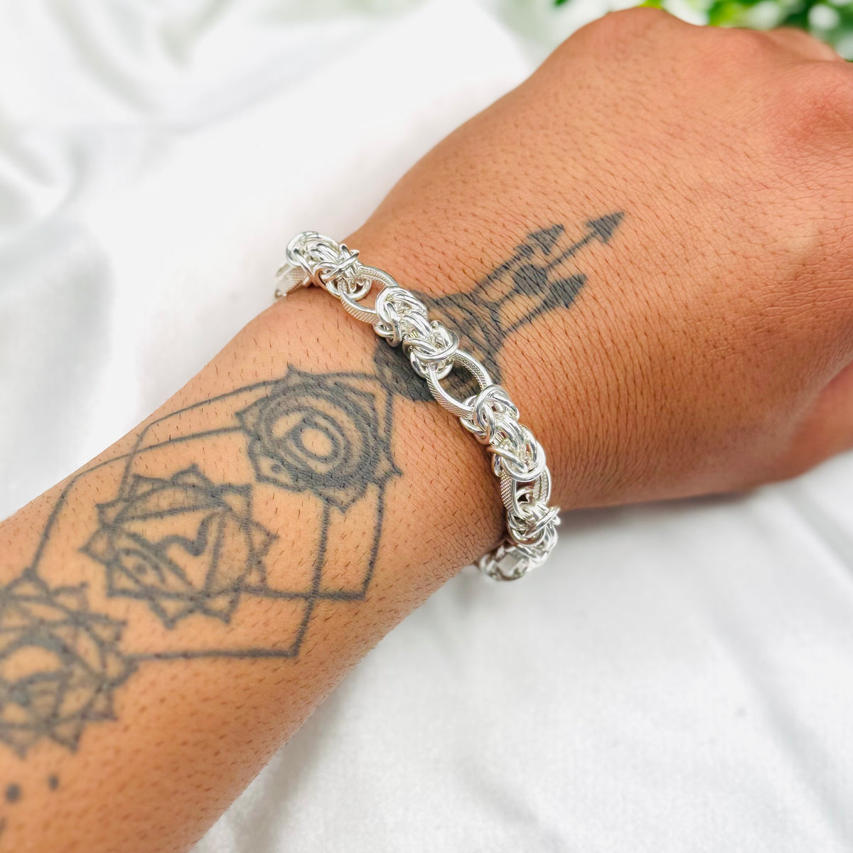 Men’s 925 Silver Byzantine bracelet MBP53