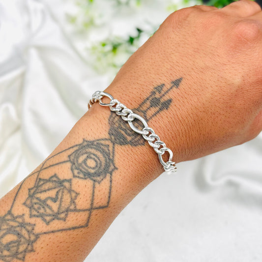 Herren-Figaro-Armband aus 925er Silber MBP60
