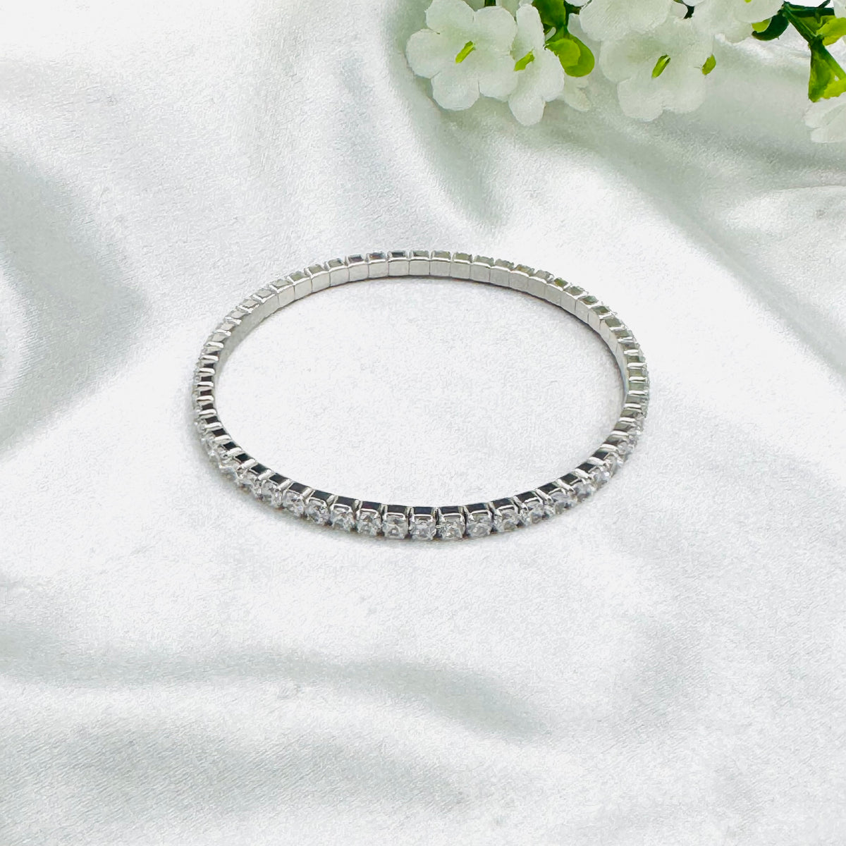 Elastic Tennis Bracelet in 925 Silver WBT09