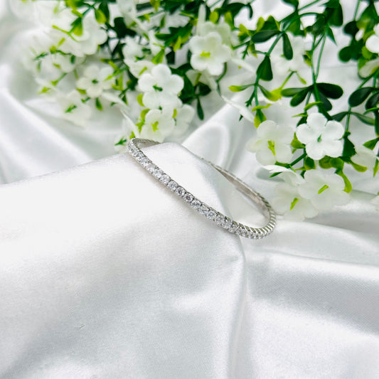 Elastic Tennis Bracelet in 925 Silver WBT09