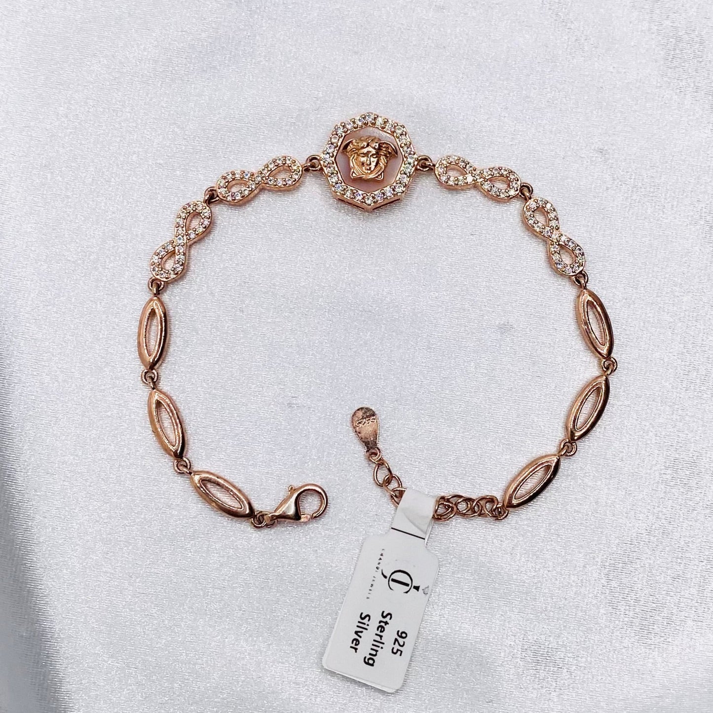 WBI13 Rosegold Plated Premium Sterling Silver 925 Versace Bracelet For Women