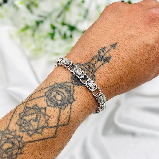 Herrenarmband aus Silber mit Steinen MBI20