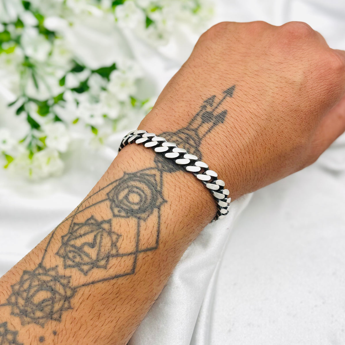 Armband aus brüniertem 925er Silber MBG04