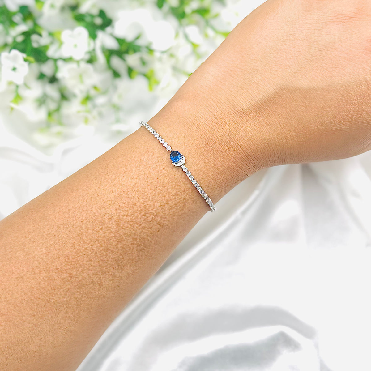 Women Adjustable Tennis Bracelet In 925 Sterling Silver WBT43