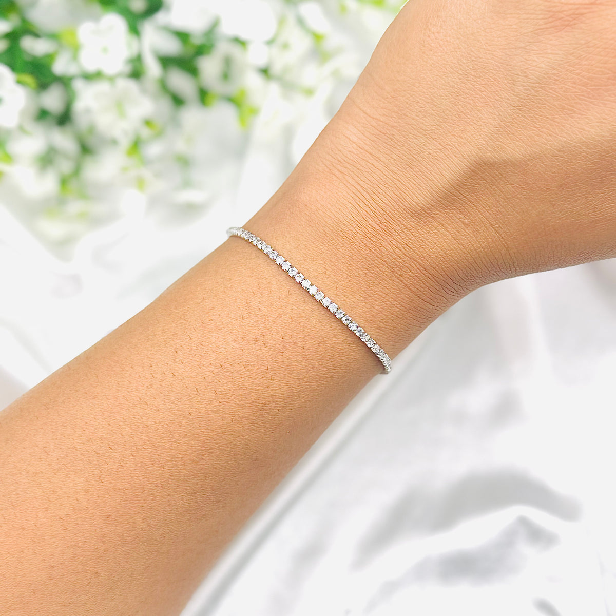 Women Tennis Bracelet In 925 Sterling Silver WBT42
