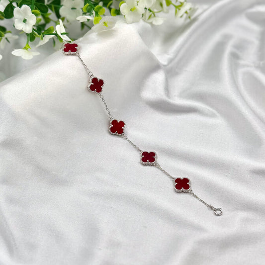 Vancleef Maroon 5 clover Silver bracelet WBV29