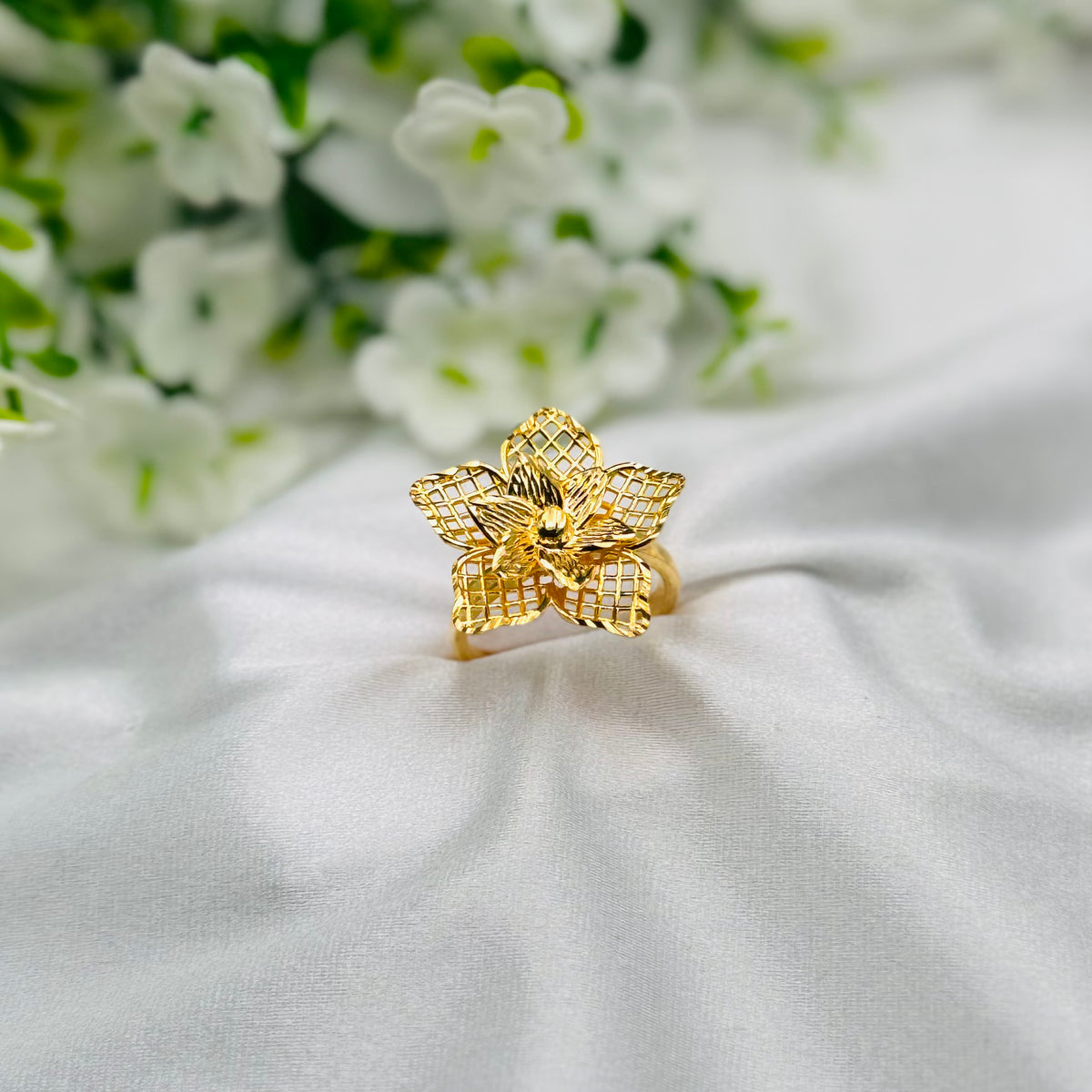 Women 925 Silver Ring with 22k Gold Plating WGR01
