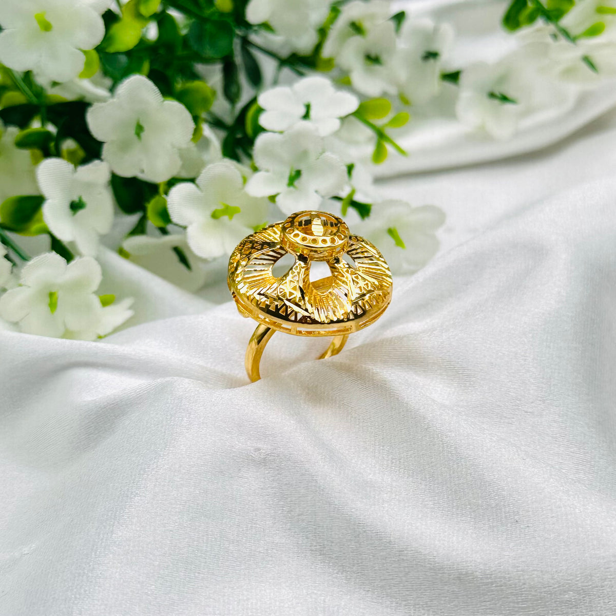 Women 925 Silver Ring with 22k Gold Plating WGR02