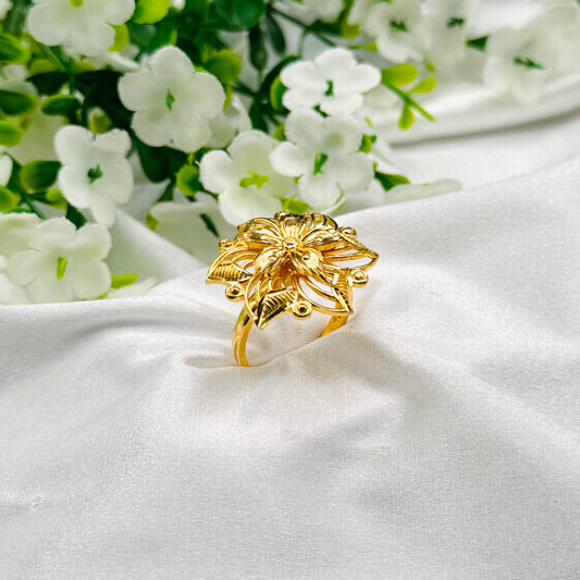 Women 925 Silver Ring with 22k Gold Plating WGR03