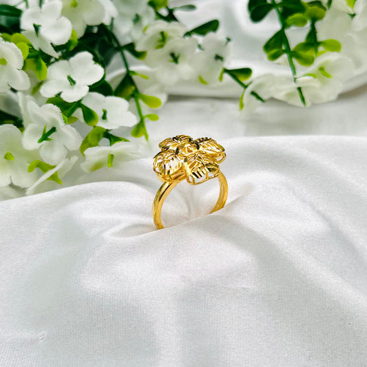 Women 925 Silver Ring with 22k Gold Plating WGR06