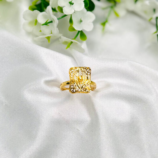 Women 925 Silver Ring with 22k Gold Plating WGR07