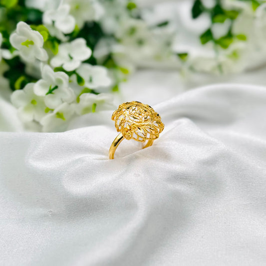 Women 925 Silver Ring with 22k Gold Plating WGR09
