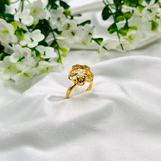 Women 925 Silver Ring with 22k Gold Plating WGR10