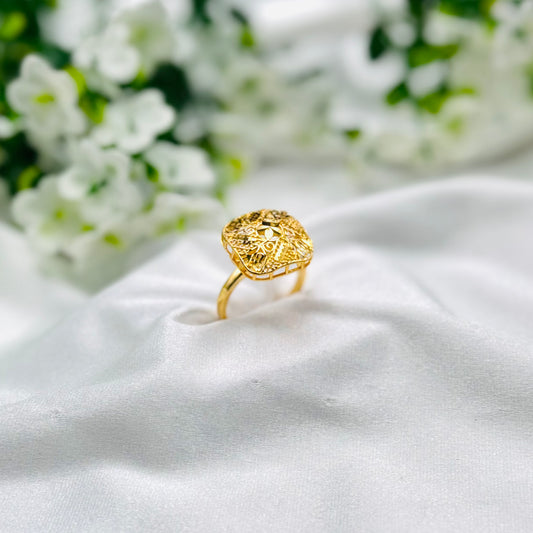 Women 925 Silver Ring with 22k Gold Plating WGR11