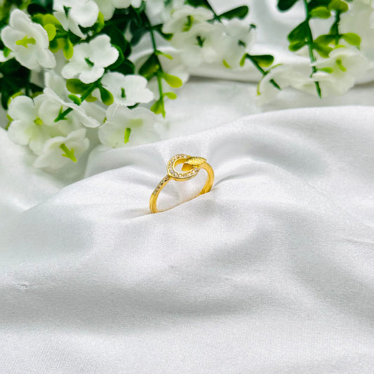 Women 925 Silver Ring with 22k Gold Plating WGR13