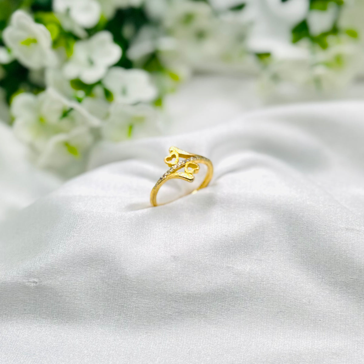Women 925 Silver Ring with 22k Gold Plating WGR15