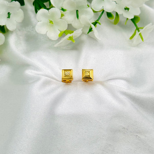 Women Square Earrings with 22k Gold Plating WGE22