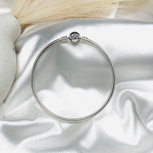 Pandora Moments Clasp Bangle 925 Sterling Silver Bracelet PDB02