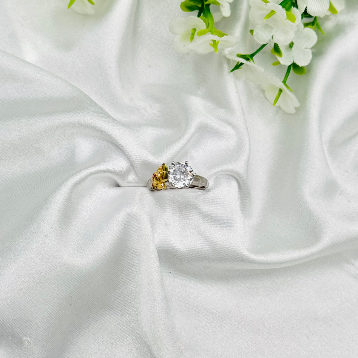 Women 925 Silver Ganesha Ring with 22k Gold Plating WGR24