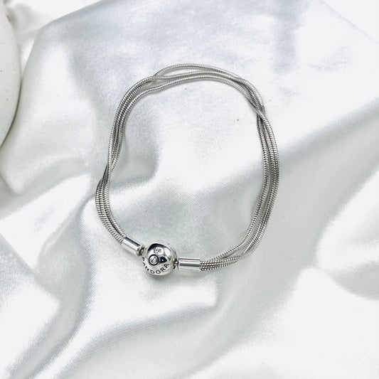 Pandora Moments Multi Snake Chain 925 Sterling Silver Bracelet PDB11