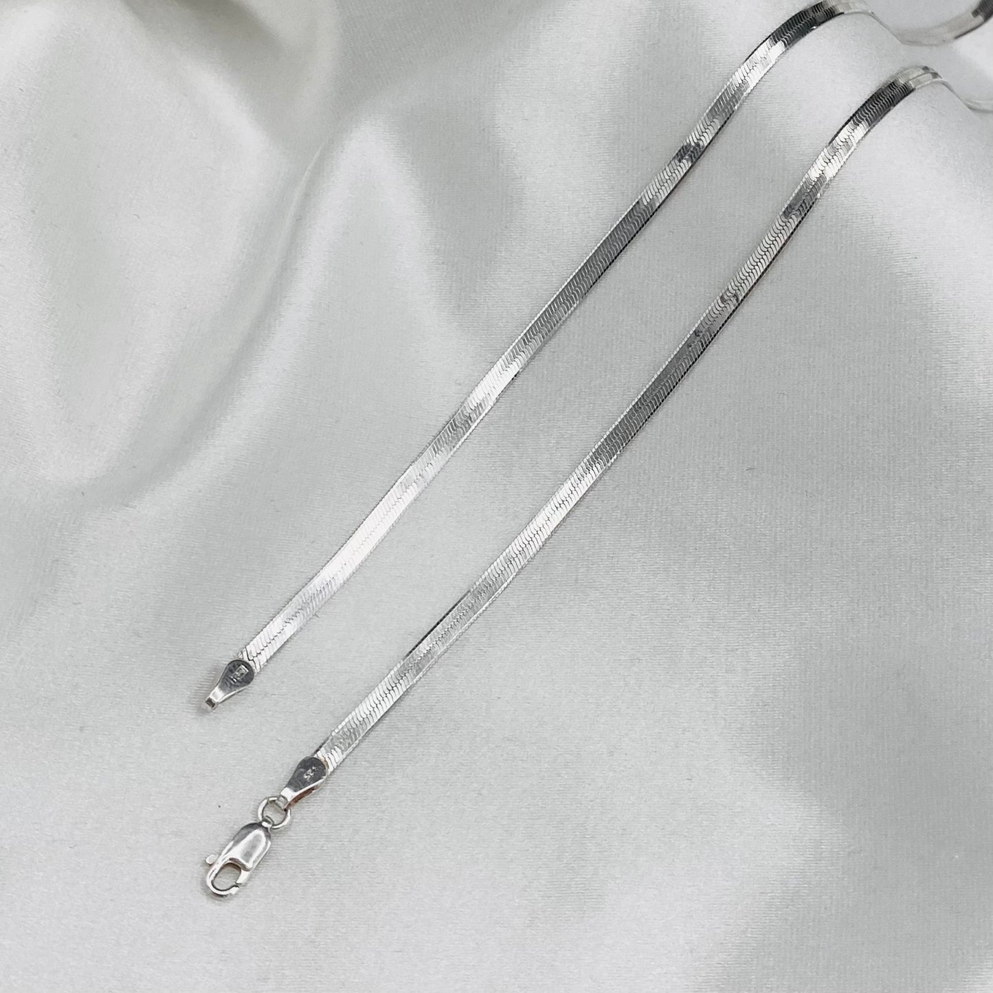 Women Snake Chain 925 Sterling Silver Anklet WAS01