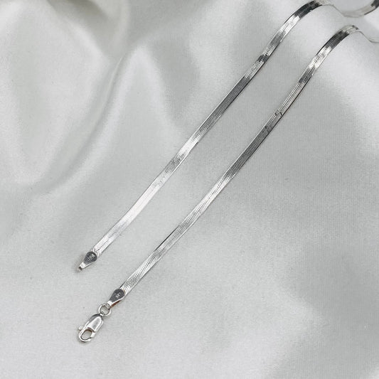 Women Snake Chain 925 Sterling Silver Anklet WAS01