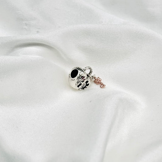 Pandora Disney Mickey Mouse & Minnie Mouse Padlock 925 Sterling Silver Charm PDC127