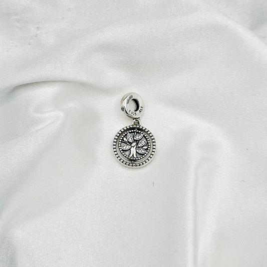 Pandora Drehbarer Stammbaum Charm-Anhänger aus 925er Sterlingsilber mit Zirkonia PDC117