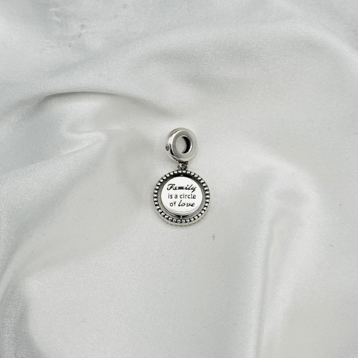 Pandora Spinning Family Tree Cubin Zirconia Dangle 925 Sterling Silver Charm PDC117