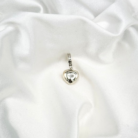 Pandora Club Dangle Heart 925 Sterling Silver Charm PDC129