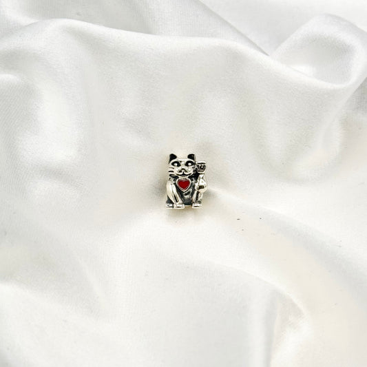 Pandora Lucky Waving Cat 925 Sterling Silver Charm PDC130